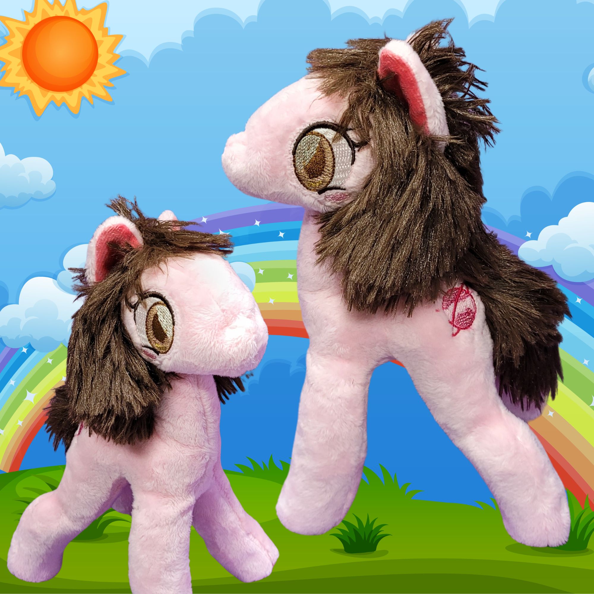Custom Pony 2 foot tall plushie of Hestu